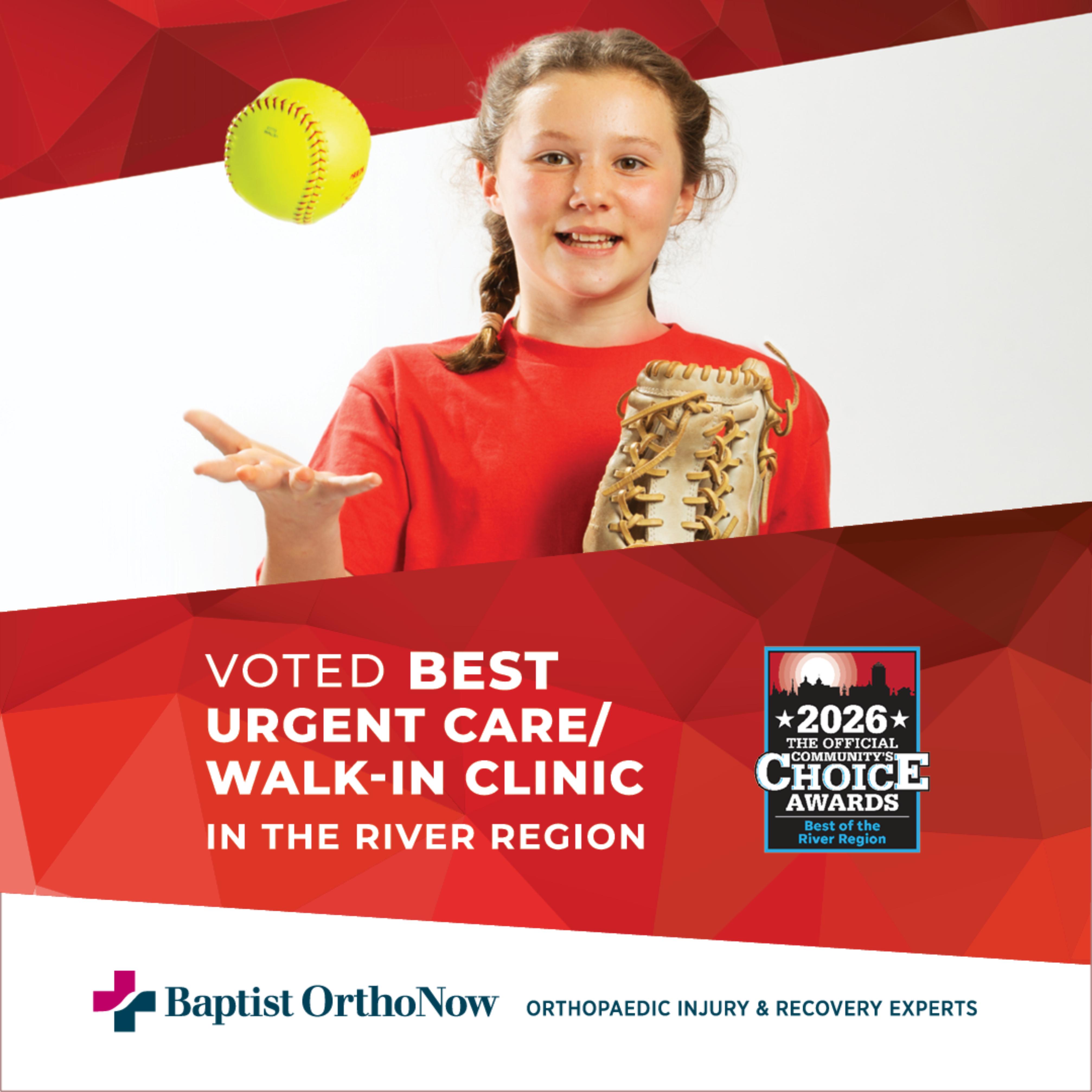 Best of the River Region Winner 2026 - Baptist OrthoNow