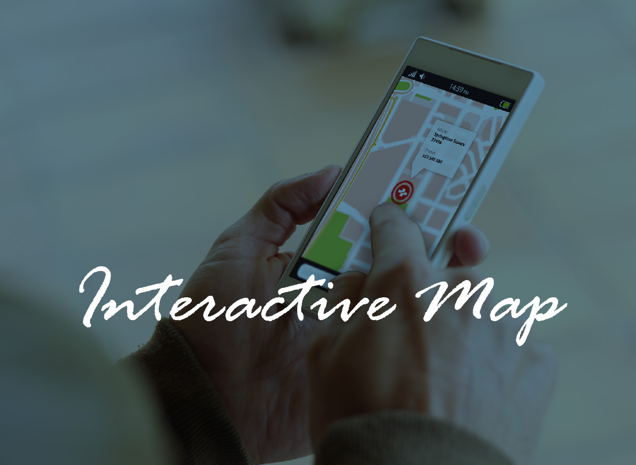 Image of person holding a phone with maps open